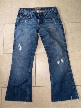 Vintage Y2K Abercrombie & Fitch Distressed Madison Flare Jeans